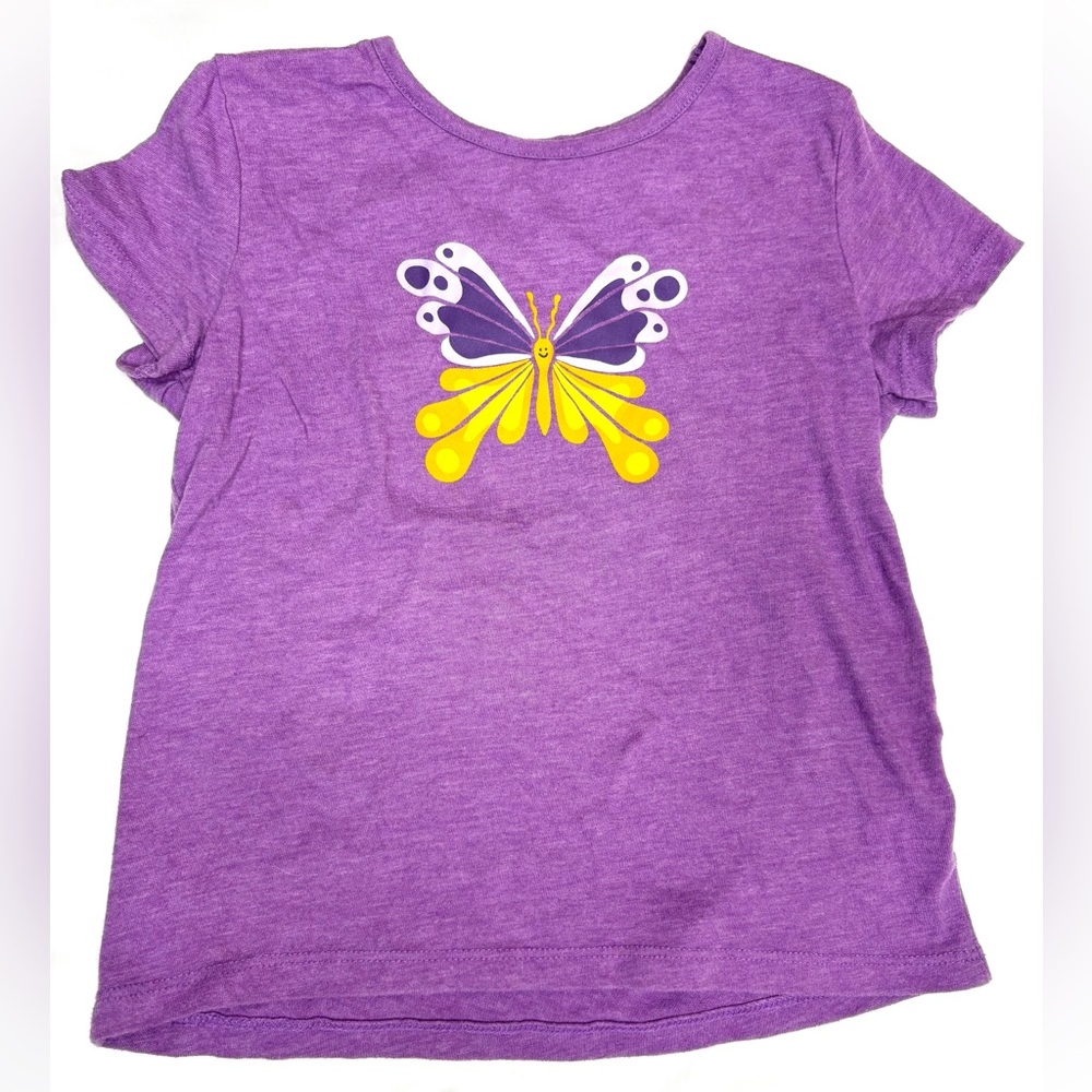 Purple Butterfly Kids T-Shirt